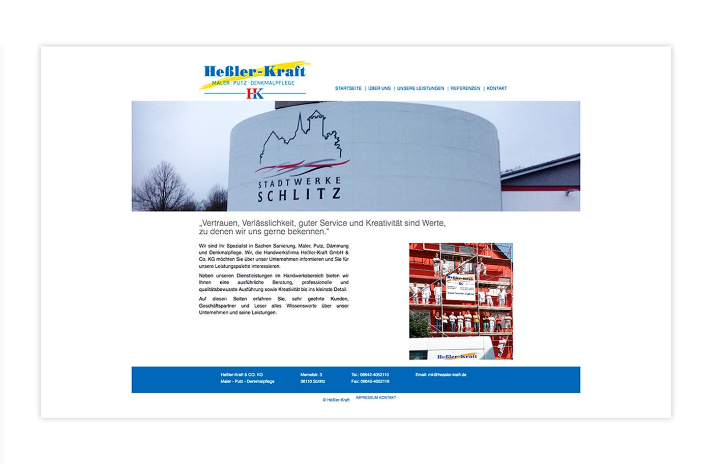 Website - Hessler & Kraft - Maler - Putz - Denkmalpflege