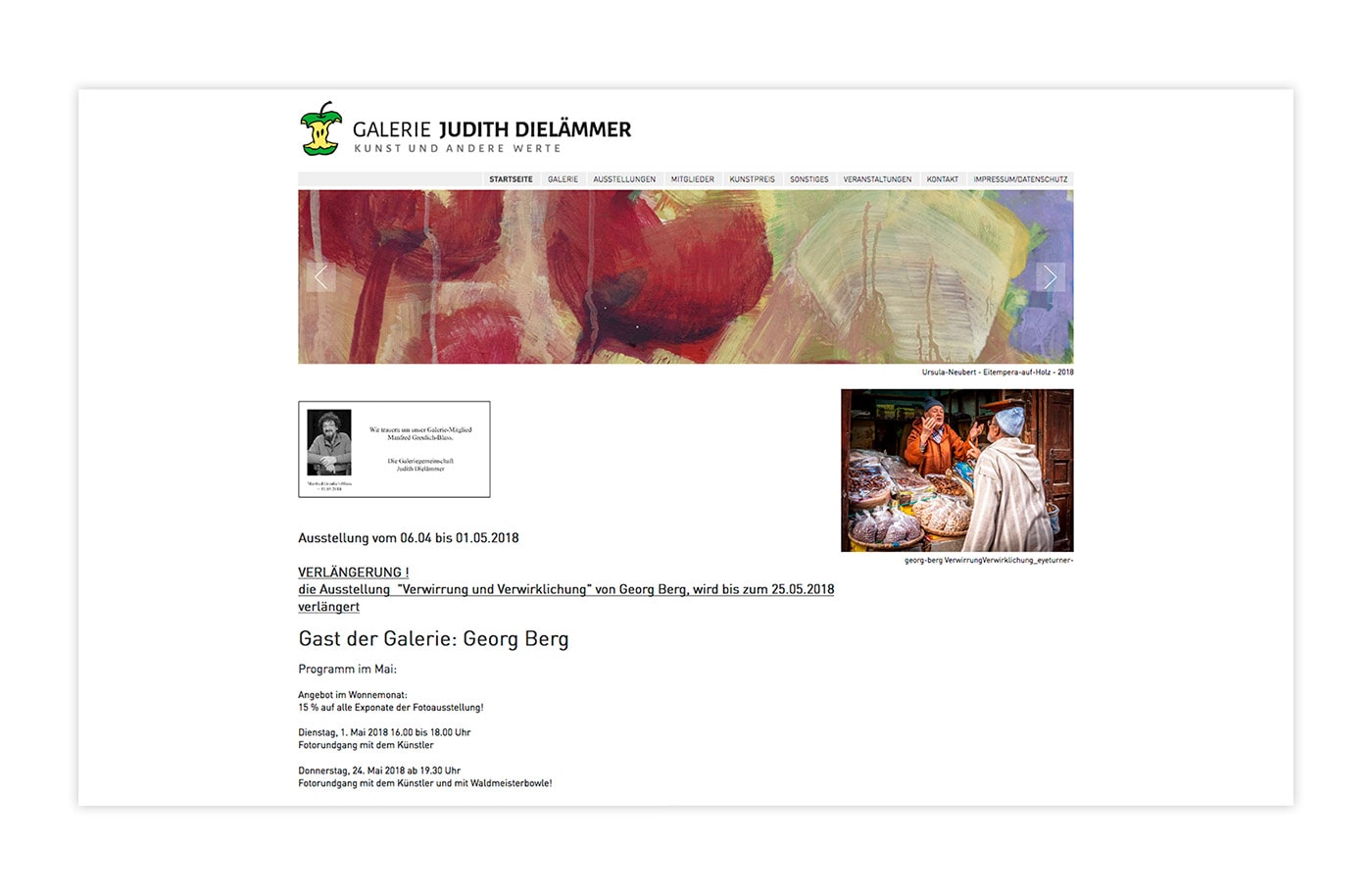 Website - Judithdielämmer - Kunstverein